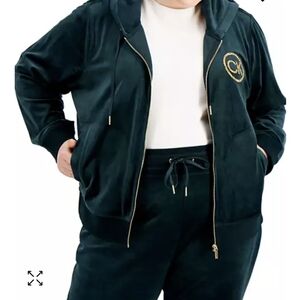 Calvin Klein green velour tracksuit matching set.